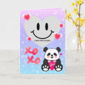 Valentine Panda in Liebe Karte (Gelbe Blume)