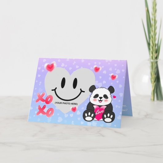 Valentine Panda in Liebe Karte (Vorderseite)