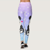 Valentine Panda in Liebe Leggings (Rückseite)
