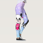 Valentine Panda in Liebe Leggings (Rechts)