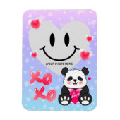 Valentine Panda in Liebe Magnet (Vertikal)