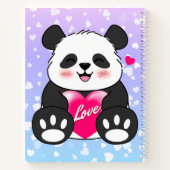 Valentine Panda in Liebe Notizblock (Rückseite)