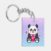 Valentine Panda in Liebe Schlüsselanhänger (Vorderseite links)