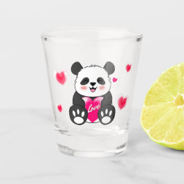 Valentine Panda in Liebe Schnapsglas