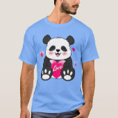 Valentine Panda in Liebe T-Shirt (Vorderseite)