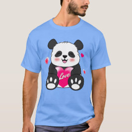 Valentine Panda in Liebe T-Shirt