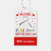Valentine Paper Airplane Geschenkmarke Geschenkanhänger (Vorderseite)