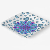 VALENTINE PAPIERPLATTE MIT BLUME HARTEN PAPPTELLER (Gewinkelt)