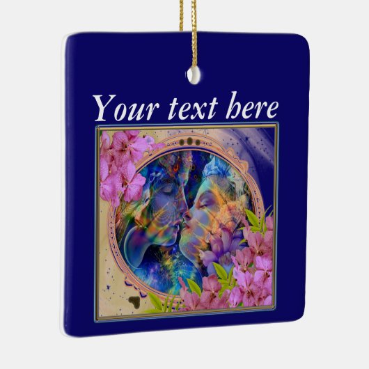 Valentine-Pärchen Keramikornament (Rechts)