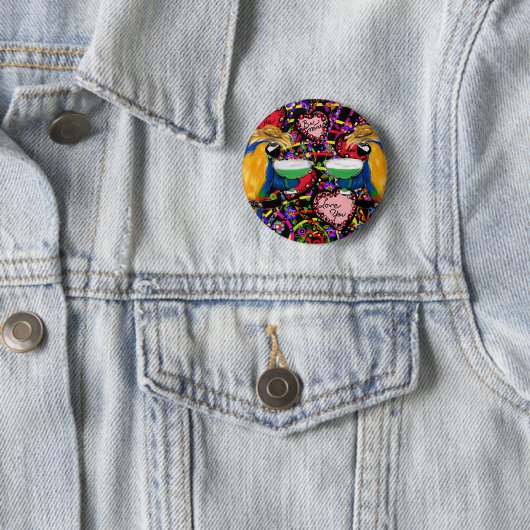 Valentine Parrots Button (Beispiel)