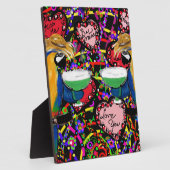 Valentine Parrots Fotoplatte (Seite)