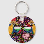 Valentine Parrots Schlüsselanhänger (Vorderseite)