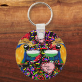 Valentine Parrots Schlüsselanhänger (Vorderseite)