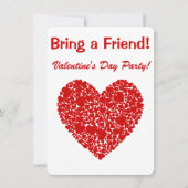 Valentine Party Bring einen Freund!-Lacey Rotes He Einladung (Vorderseite)