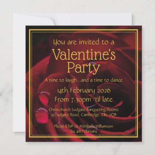 VALENTINE PARTY Christlich Scripting Celebration Einladung (Vorderseite)