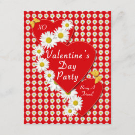Valentine Party Daisies Kleine Einladung