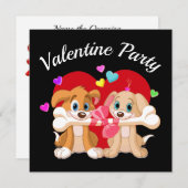 Valentine Party Einladung (Vorne/Hinten)