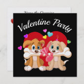 Valentine Party Einladung (Vorne/Hinten)