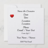 Valentine Party Einladung (Rückseite)