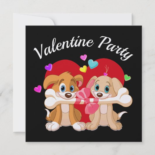 Valentine Party Einladung (Vorderseite)
