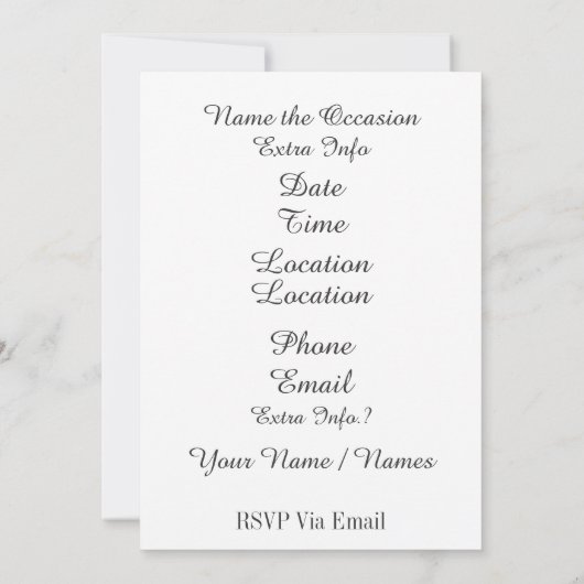 Valentine Party Einladung (Rückseite)