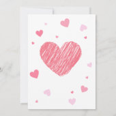 Valentine Party Einladung xoxo (Rückseite)