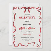 Valentine Party Invitation Printable Einladung (Vorderseite)