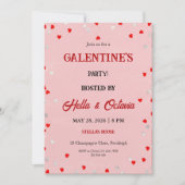 Valentine Party Invitation Printable Template Einladung (Vorderseite)