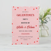Valentine Party Invitation Printable Template Einladung (Stehend Vorderseite)