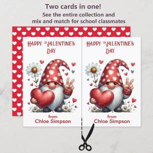 Valentine-Party-Karte des niedlichen Gnome-Kids Postkarte