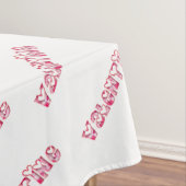 Valentine Party Niedlich Hearts Typografie Pink Tischdecke (Beispiel)