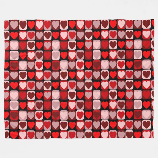 Valentine Patchwork Fleecedecke (Vorderseite (Horizontal))