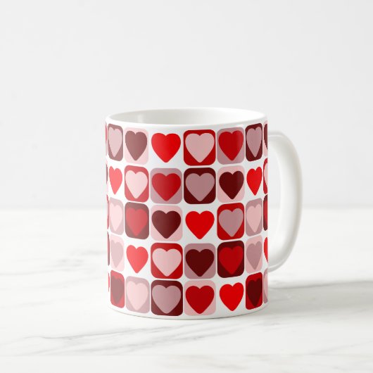 Valentine Patchwork Kaffeetasse (VorderseiteRechts)