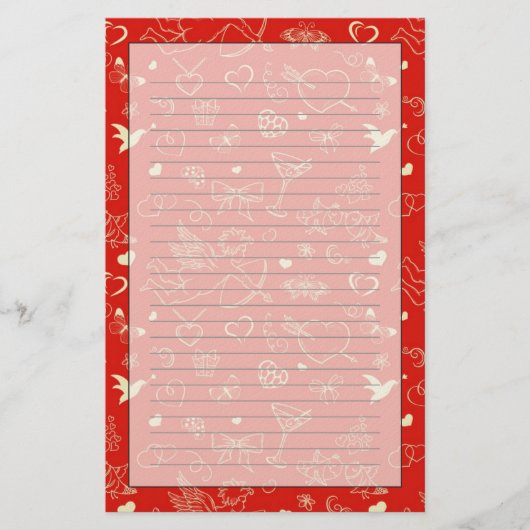 Valentine Pattern Briefpapier (Vorderseite)