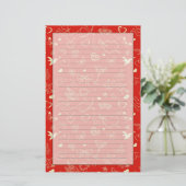 Valentine Pattern Briefpapier (Stehend Vorderseite)