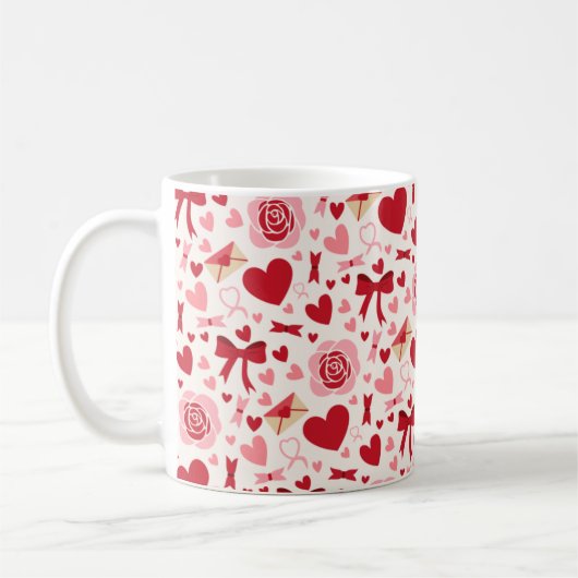 Valentine Pattern Kaffeetasse (Links)