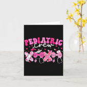 Valentine Pediatric Crew Xoxo Nurse Coquette Bow P Karte (Gelbe Blume)