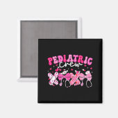 Valentine Pediatric Crew Xoxo Nurse Coquette Bow P Magnet (Vorderseite/Rückseite)