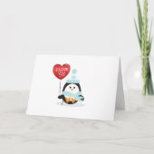 Valentine Penguin! Feiertagskarte (Vorderseite)