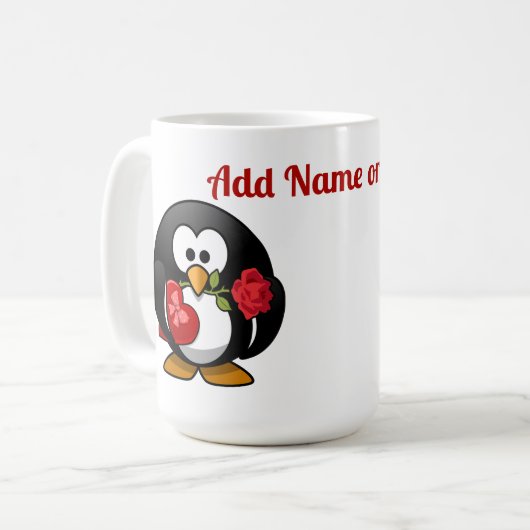 Valentine Penguin Kaffeetasse (Vorderseite Links)