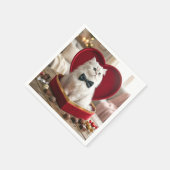 Valentine Persian Cat In Chocolate Candy Box Serviette (Ecke)