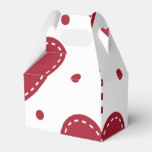 Valentine Personalisiert Red Hearts Muster Punkte Geschenkschachtel (Rückseite)