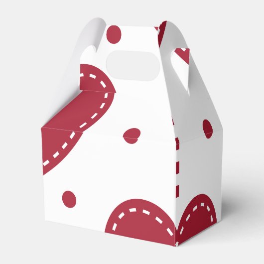 Valentine Personalisiert Red Hearts Muster Punkte Geschenkschachtel (Rückseite)