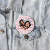 Valentine Personalisiert rosa Herzform Button (Beispiel)