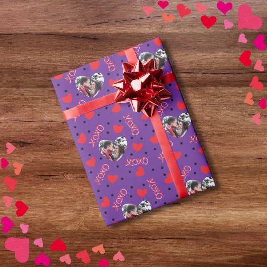 Valentine personalisiertes Foto Liebe Geschenkpapier