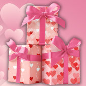 Valentine Petite Hearts Pattern Geschenkpapier Set