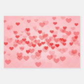 Valentine Petite Hearts Pattern Geschenkpapier Set (Vorderseite)