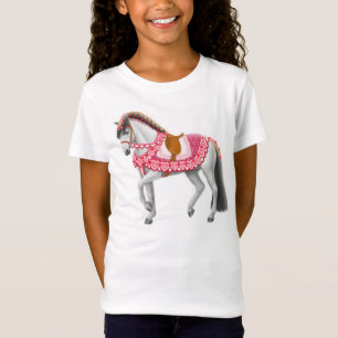 Valentine-Pferdemädchen-Baby - Puppe Shirt