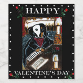 Valentine Phantom Dackel Weinetikett (Einzelnes Label)