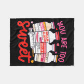 Valentine Pharmacist Diabetic Nurse Insulin Diabet Fleecedecke (Vorderseite (Horizontal))